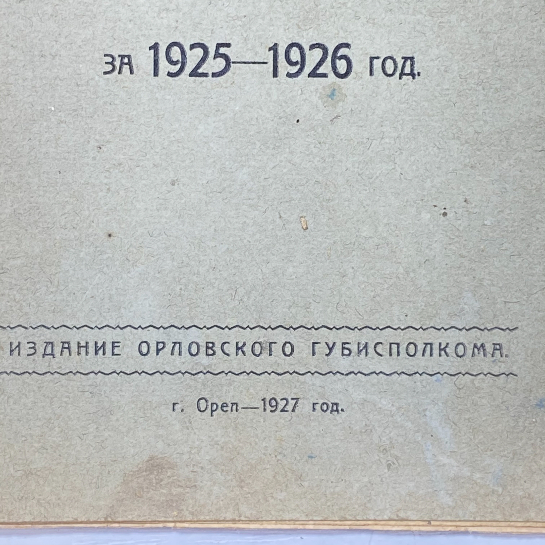 "Отчет Орловского губернского исполнителя комитета..." СССР книга. Картинка 6