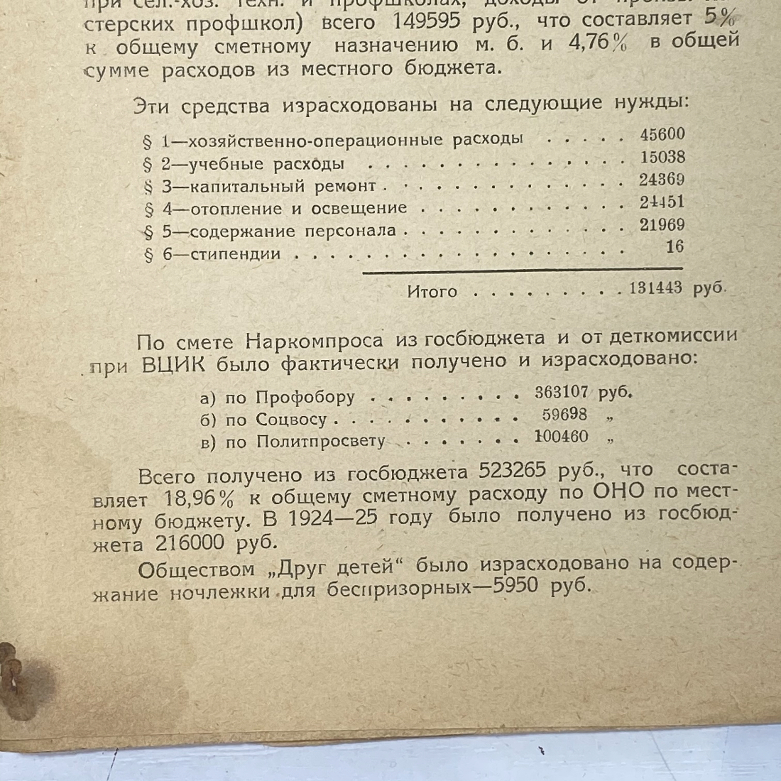 "Отчет Орловского губернского исполнителя комитета..." СССР книга. Картинка 12