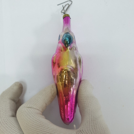 Попугай ,елочная игрушка винтаж СССР.. Картинка 3