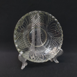 Винтажная ваза конфетница вареньица Уршельский з-д, стекл 16 см, СССР