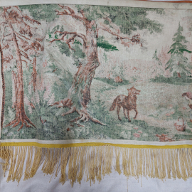 Ковер настенный х/б с бахромой "Красная шапочка", 65х185см. СССР.. Картинка 2