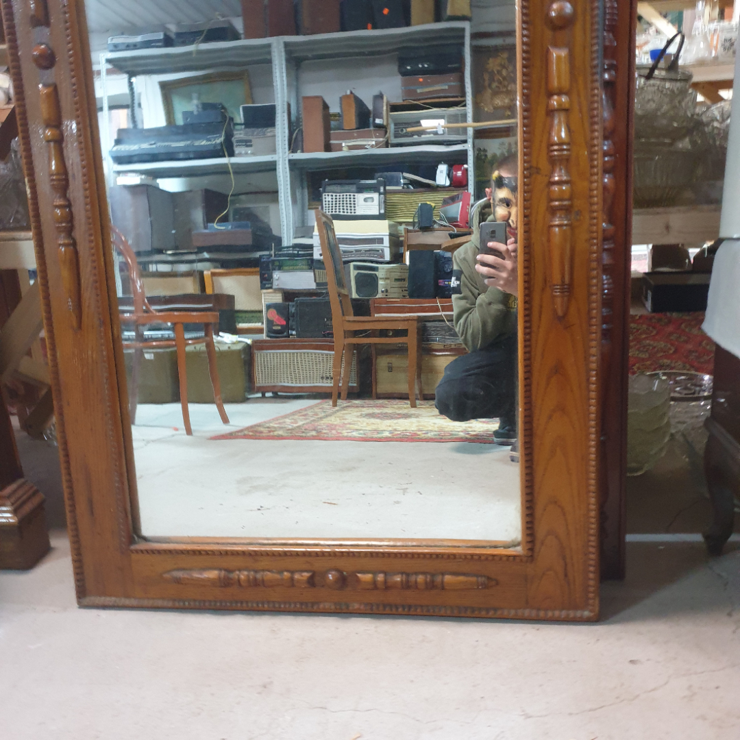 Зеркало в деревянной резной раме настенное. 80х165 см.. Картинка 6