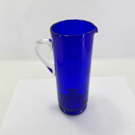 Кувшин с ручкой для напитков, цветное стекло (кобальт).Винтаж СССР