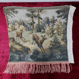 Гобелен (часть настенного ковра с бахромой), 60х70см. СССР.