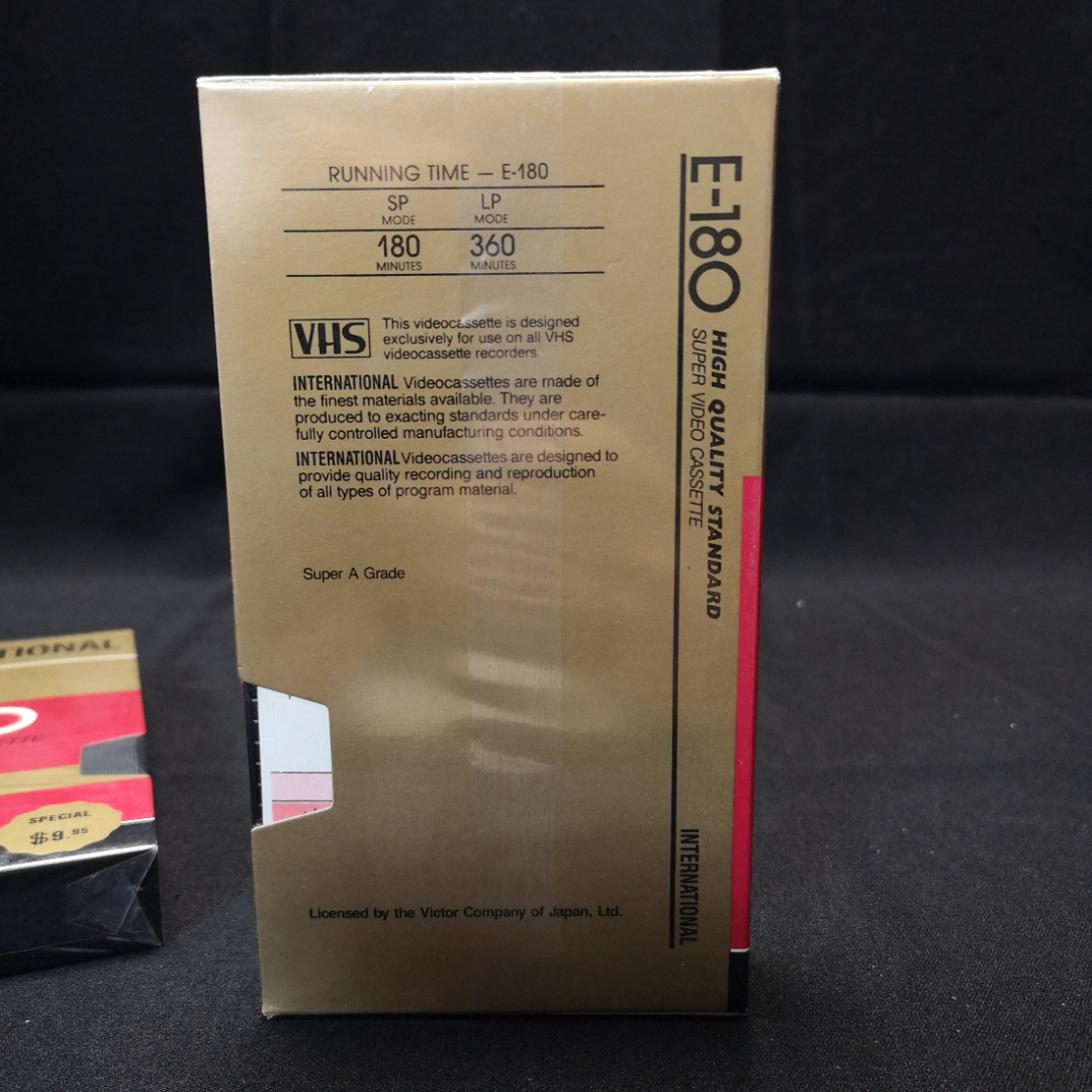 Видеокассета International E-180, в упаковке, чистая. Япония. Цена за 1 шт.. Картинка 2