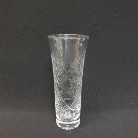 Винтажная ваза для цветов 19,5 см, хрусталь, СССР.