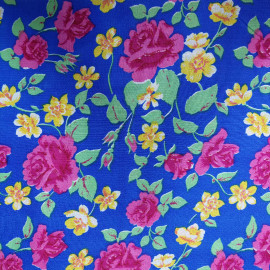Ткань для летнего платья, цветочный орнамент, 95х240см. СССР.