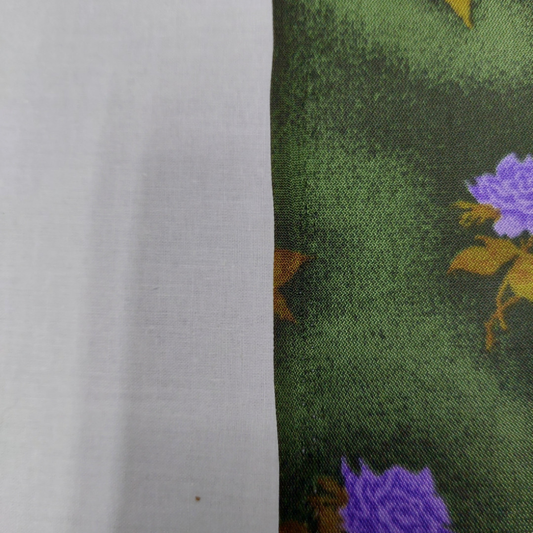 Ткань для летнего платья, шелк, цветочный орнамент, 95х240см. СССР.. Картинка 3