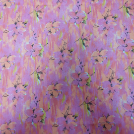 Ткань для летнего платья, натуральная, цветочный орнамент, 80х165см. СССР.