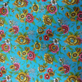 Ткань для платья, цветочный орнамент, 112х210см. СССР.