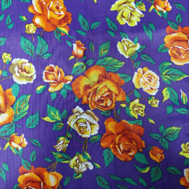 Ткань для платья, цветочный орнамент, 94х370см. СССР.
