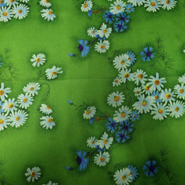 Ткань для платья (шелк), цветы 