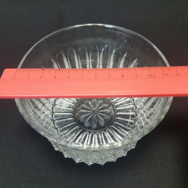 Салатник, стекло, d=12 см, h=6.5 см, винтаж, СССР. Картинка 5