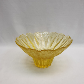 Винтажный салатник 500 мл, цветное стекло кадмиевое, СССР.