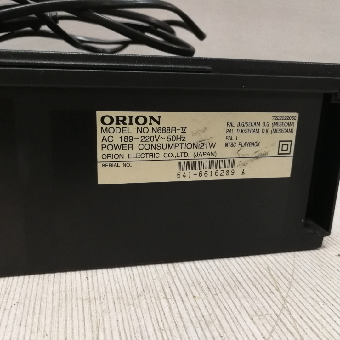 Видеомагнитофон Orion N688R, требует профилактики, плохо срабатывает кассетоприёмник. Картинка 9