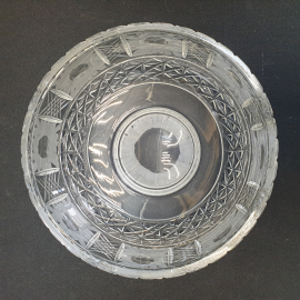 Салатник хрустальный большой, диаметр 22,5 см. СССР. Картинка 3