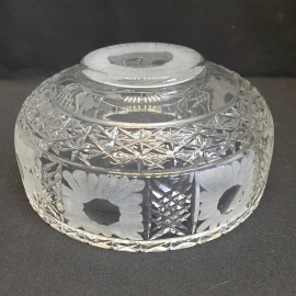 Салатник хрустальный большой, диаметр 22,5 см. СССР. Картинка 4
