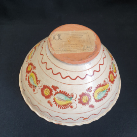 Макитра (салатник) керамическая с росписью, 2 литра.винтаж  СССР. Картинка 3