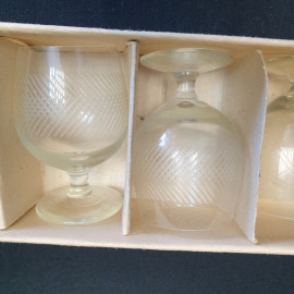 Набор стеклянных бокалов, 6 штук, стекло Калининского стекольного завода, в коробке