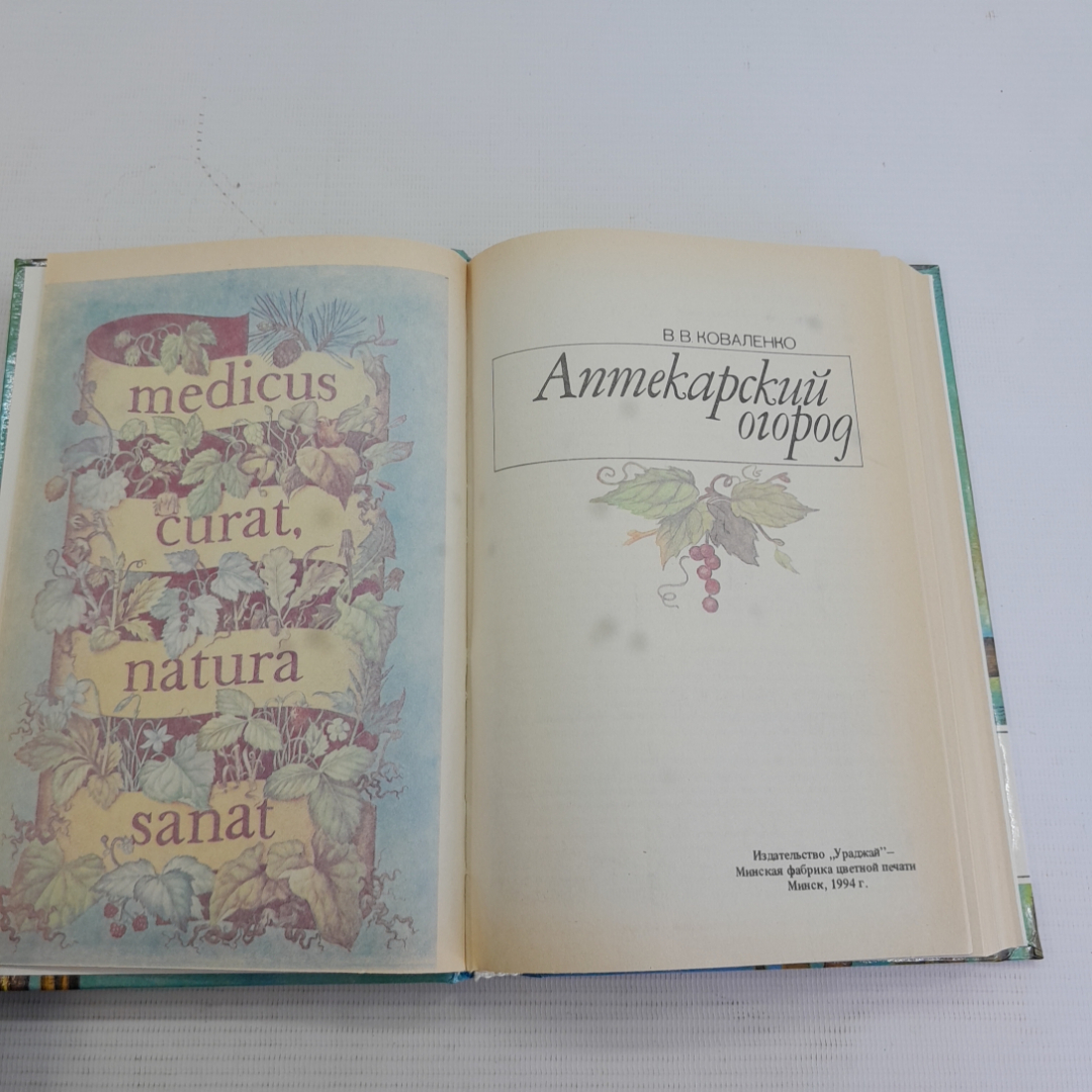 Аптекарский огород В.В.Коваленко "Ураджай" 1994г.. Картинка 2
