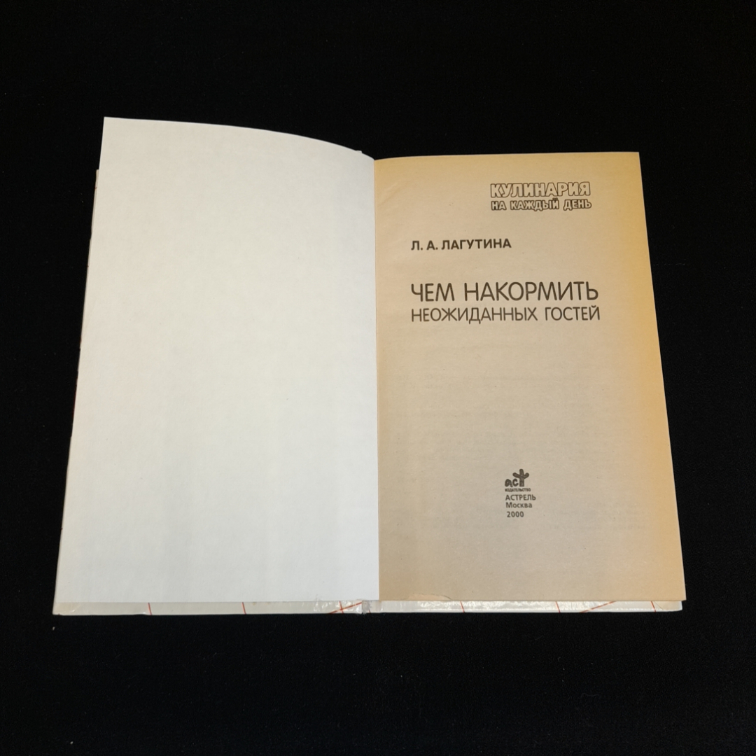 Чем накормить  неожиданных гостей. Кулинария на каждый день. Л.А. Лагутина Изд. Астрель, 2000г. Картинка 2