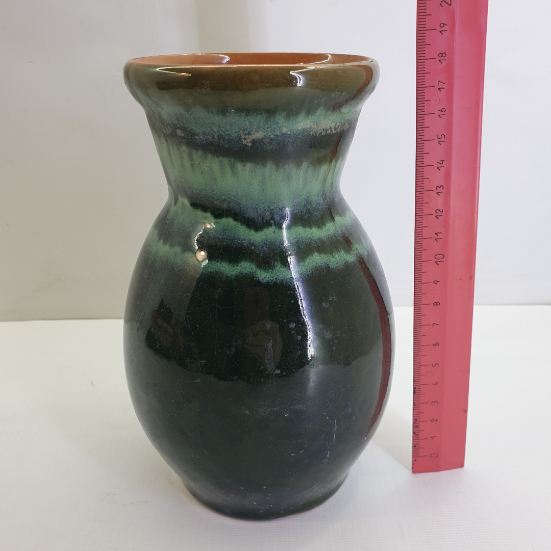Керамическая вазочка с узором, высота 20см. Картинка 8