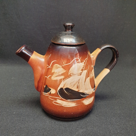 Чайник заварочный, роспись, обливная керамика