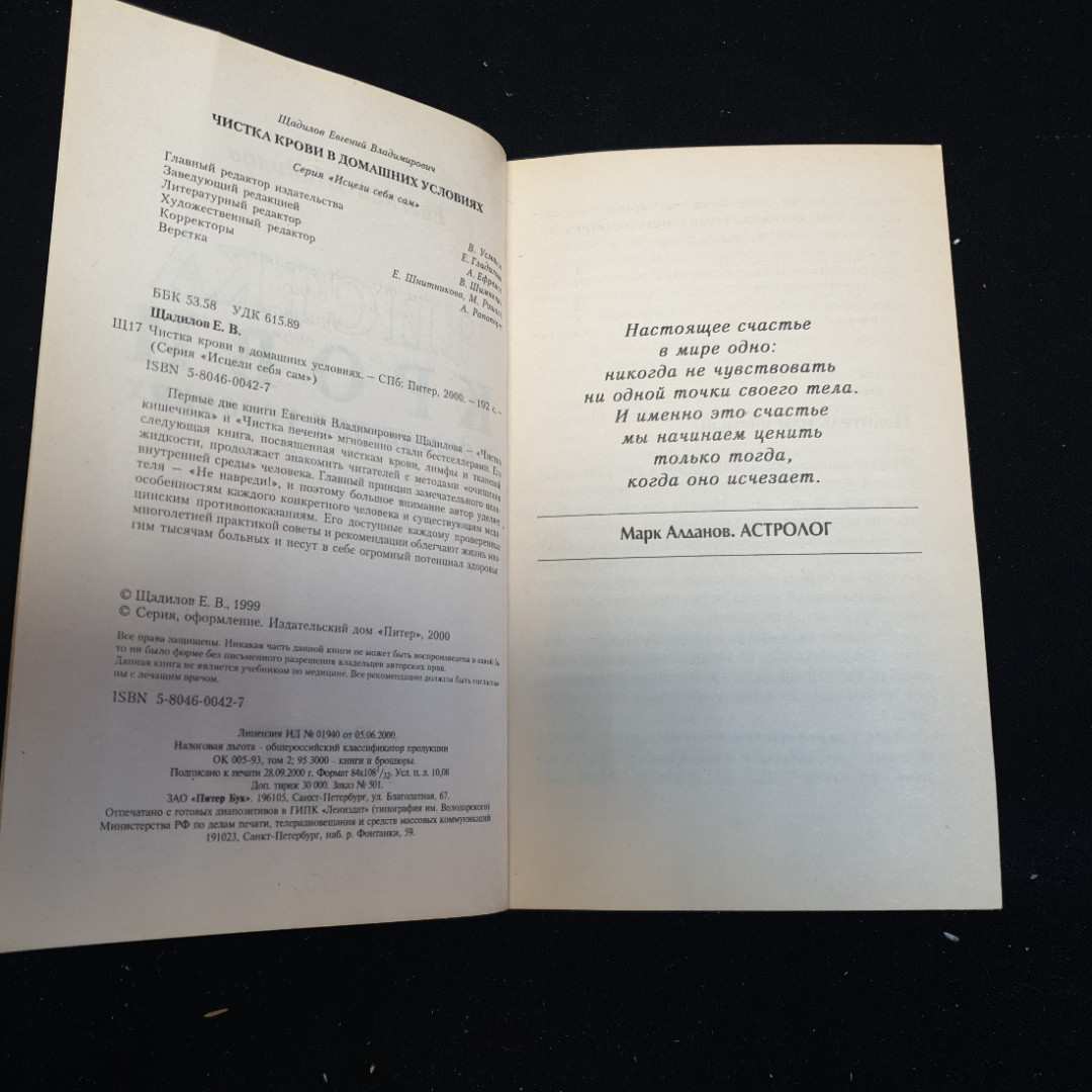 Евгений Щадилов "Чистка крови в домашних условиях", изд. 2000 г.. Картинка 3