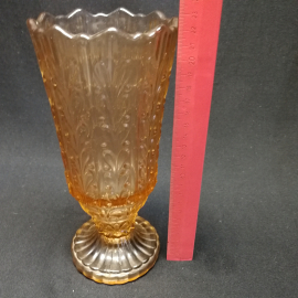 Ваза, карамельное стекло, 1950 ГОД, винтаж СССР. Картинка 3