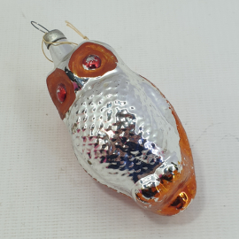 Ёлочная игрушка "Сова", без сколов, винтаж СССР