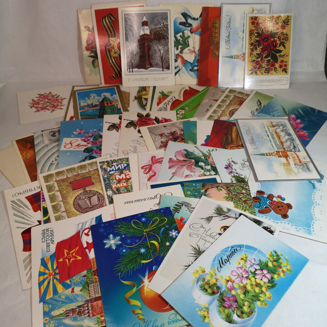 Советские новогодние открытки 1950-1960-х годов