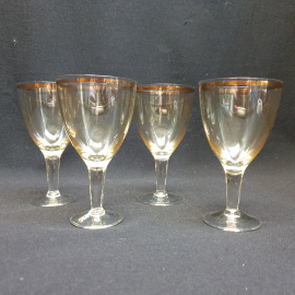 Бокал из цветного стекла, золочение, цена за 1шт