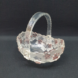 Конфетница с ручкой, цветное стекло, Германия, Walther Glas.