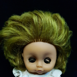 Кукла ГДР не родные глаза, зеленые волосы. Картинка 6