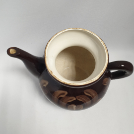 Чайник заварочный, керамика, кракелюр внутри, 2 л, винтаж СССР. Картинка 2