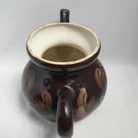Чайник заварочный, керамика, кракелюр внутри, 2 л, винтаж СССР. Картинка 3