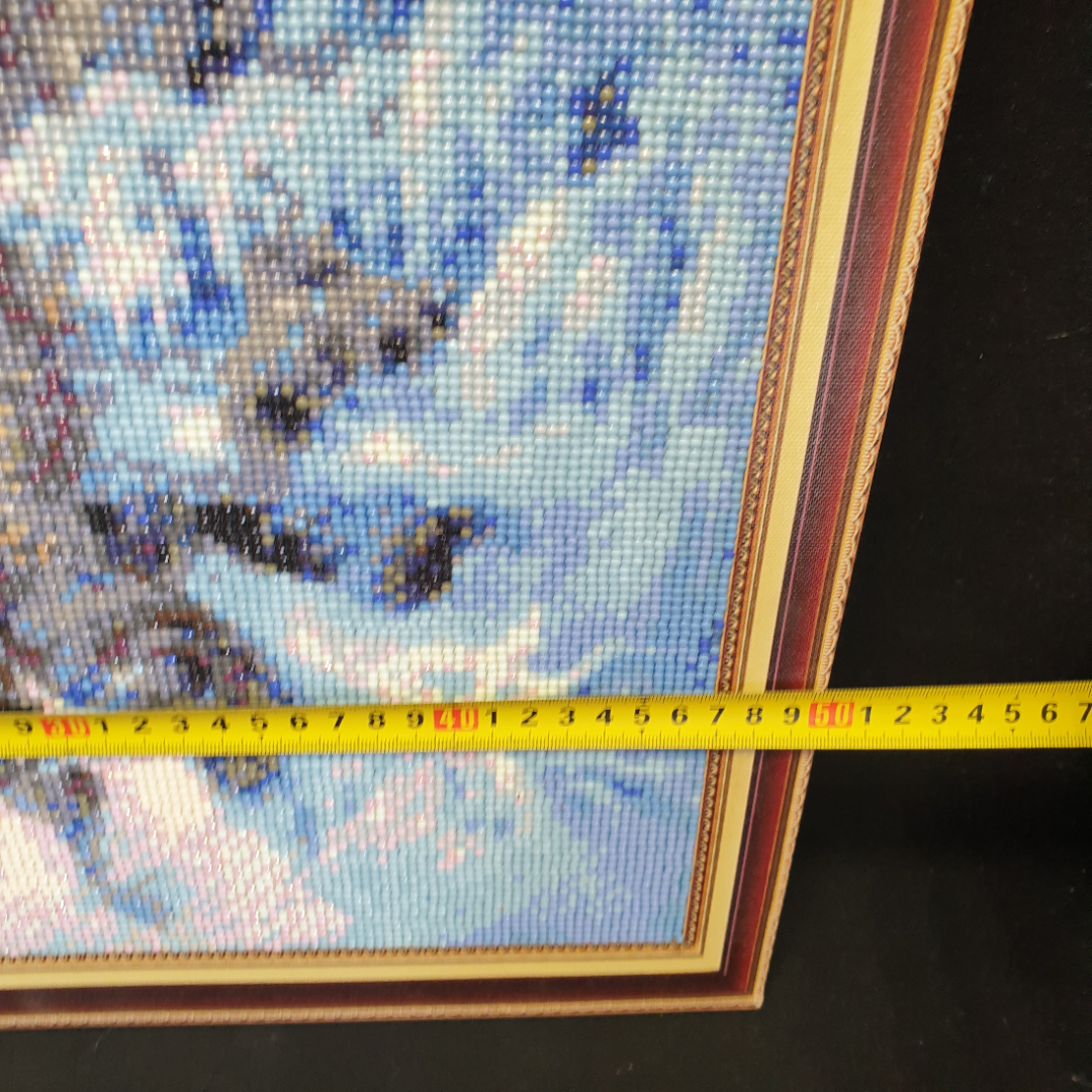 Алмазная мозаика "Снежный барс" 40х50 см. Картинка 9