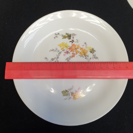 Тарелка пирожковая, "Кленовый лист", Кольдиц фарфор из ГДР, диаметр 18,5 см. Картинка 4