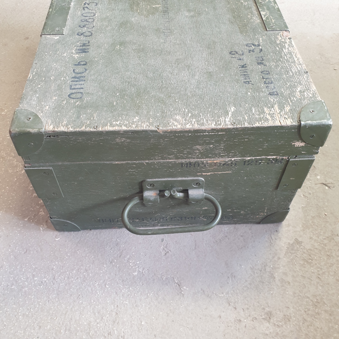 Ящик деревянный для хранения, размер 60 х 38 х 23 см, СССР. Картинка 9