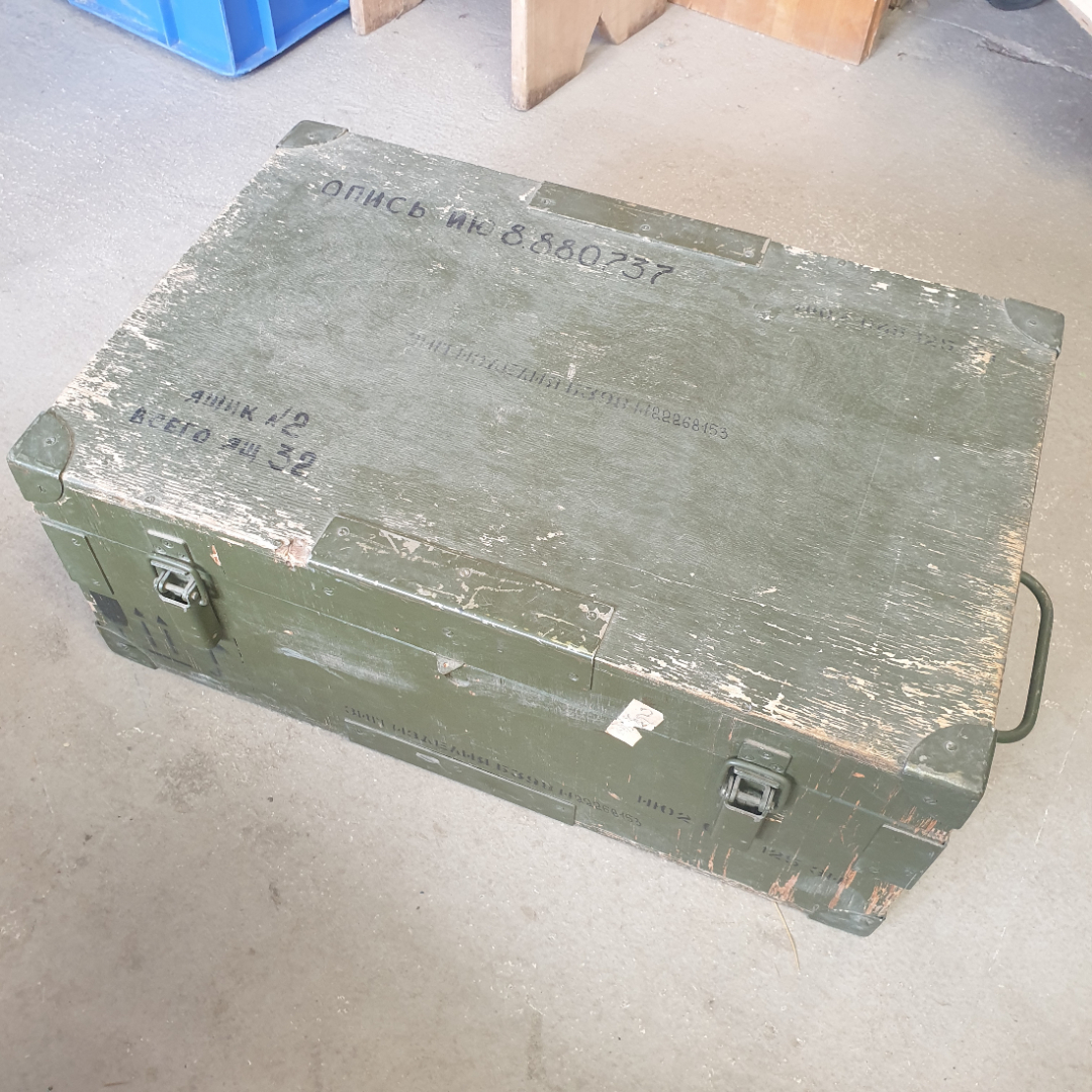 Ящик деревянный для хранения, размер 60 х 38 х 23 см, СССР. Картинка 13