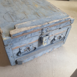 Ящик для хранения деревянный, большой, размер 85 х 51 х 30 см. Дефекты по корпусу. СССР. Картинка 11