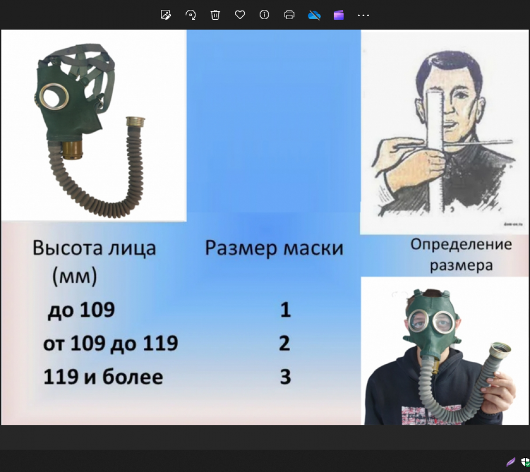 Противогаз ГП - 4У со шлангом. Размер 1. "Слоник" с хоботом. СССР 1949 - 1974 года.. Картинка 5