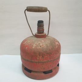 Баллон газовый маленький с ручкой. Высота 32 см. Б/у СССР. Картинка 6