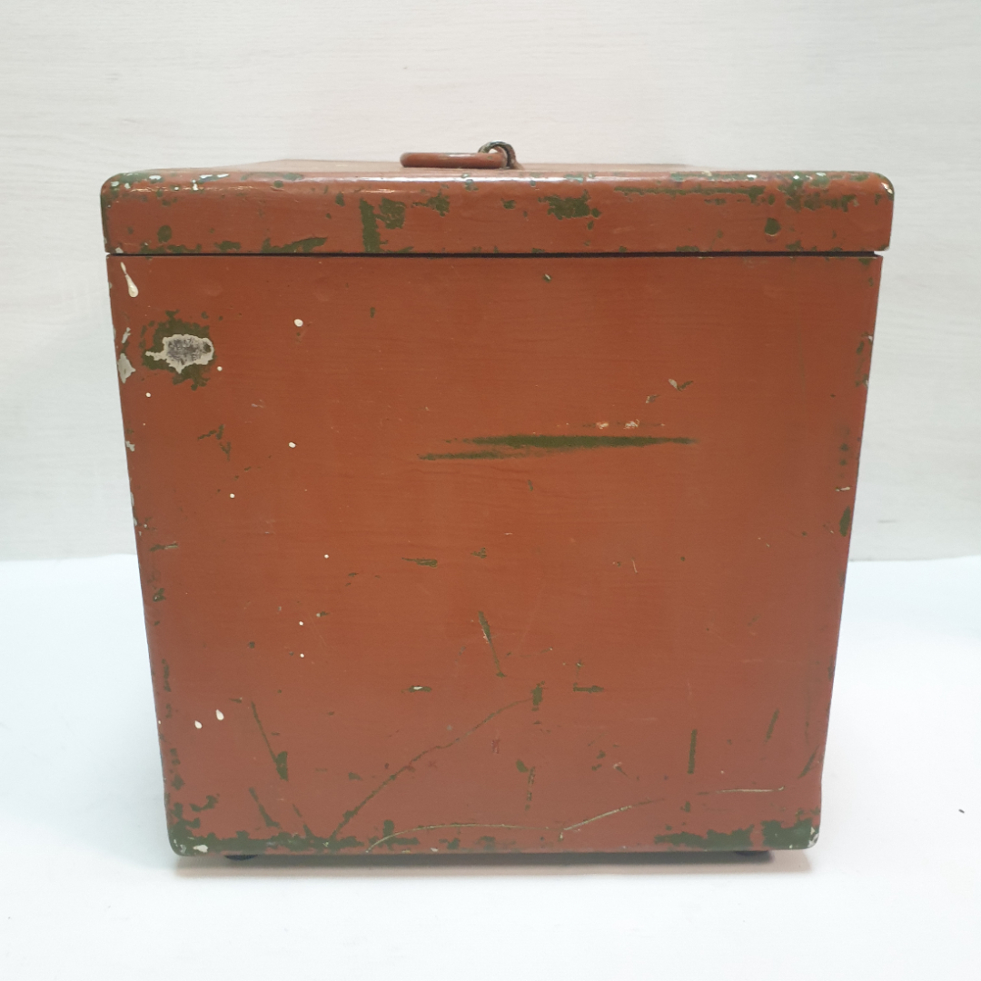 Ящик для хранения металлический, размеры 36 х 29 х 30 см. СССР. Картинка 8