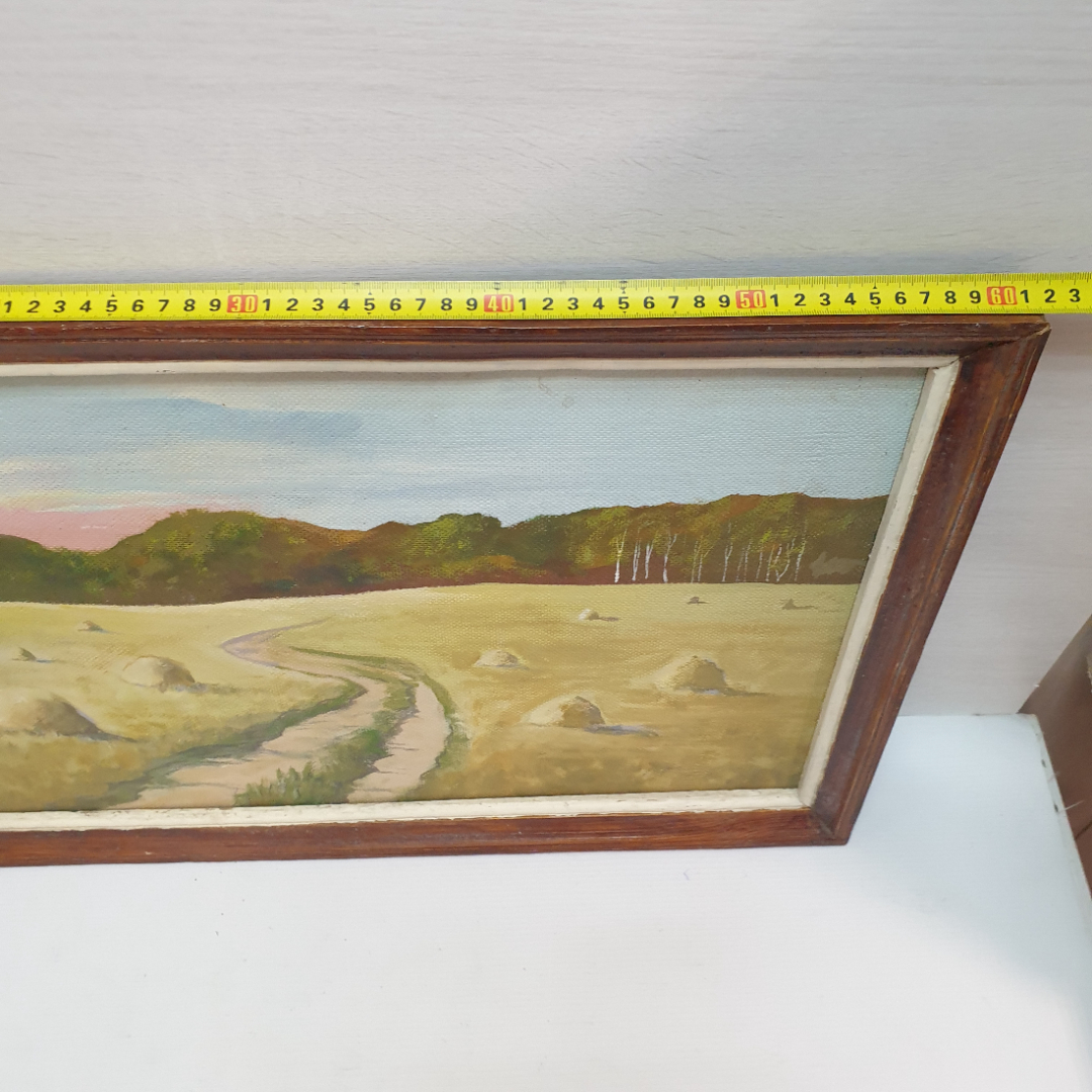 Картина маслом на ДВП, "Поле", размер полотна 62 х 41 см.. Картинка 12