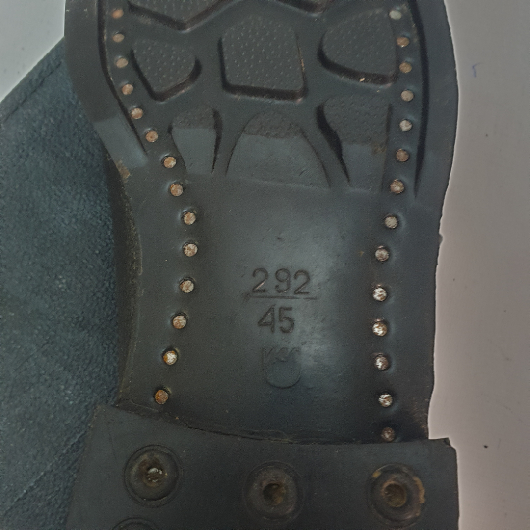 Сапоги кирзовые, 45 размер, 292 КИ, б/у, подошва усилена гвоздиками,СССР. Картинка 18
