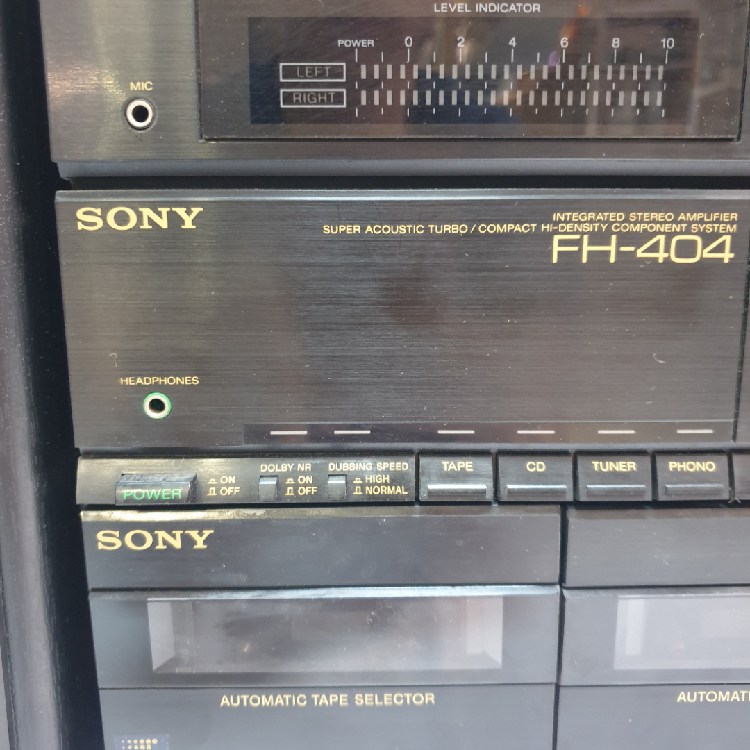 Магнитофон кассетный Sony HST-404, работает, деки требуют ремонта. Япония. Картинка 6