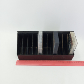 Органайзер / подставка для аудио кассет (11 штук). Пластик , СССР. Картинка 9