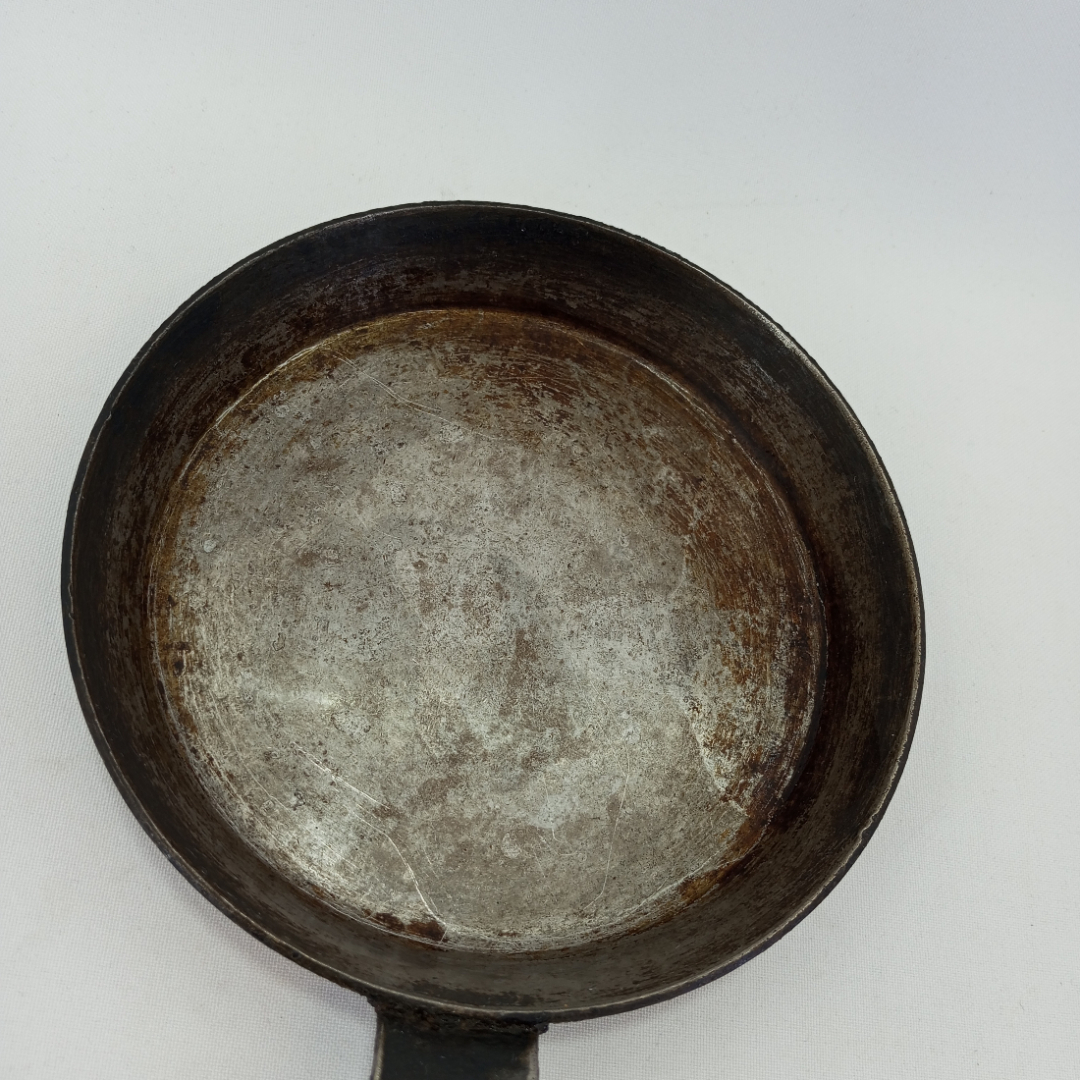 Сковорода мини, порционная, алюминий, диаметр 14 см, СССР. Картинка 3