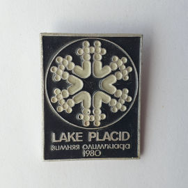 Значок "Lake Placid. Зимняя олимпиада-1980", СССР